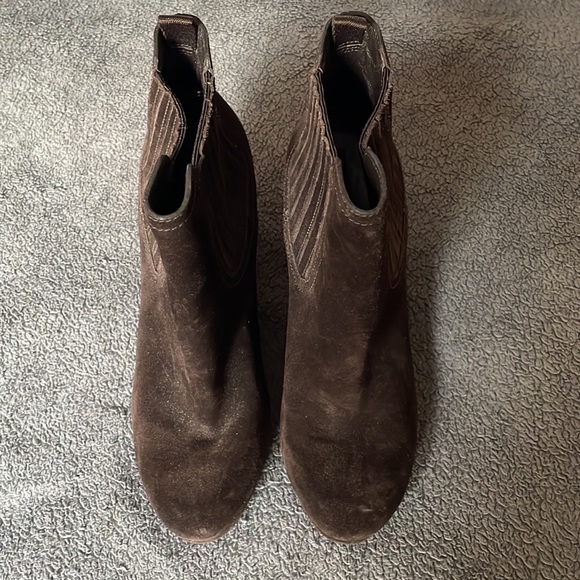 Prada brown suede wedge booties. EUC - Picture 2 of 7